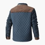 Men's Quilted Jacket with Snap Button Closure - Image 4
