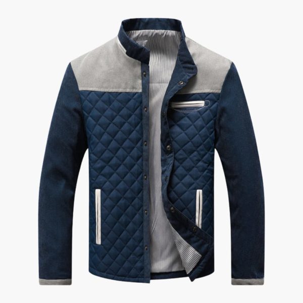 Men's Padded Jacket with Contrast Inserts