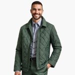 Men's Quilted Jacket with Lapel Collar - Image 3