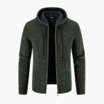 Men’s Hooded Cardigan with Zip and Pockets - Image 3