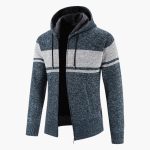 Men’s Hooded Cardigan with Zipper and Pockets - Image 3