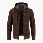 Men’s Hooded Cardigan with Zipper and Pockets - Image 4