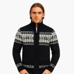 Men's Zip-Up Cardigan with Stand-Up Collar