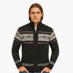 Men's Zip-Up Cardigan with Stand-Up Collar - Image 3