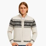 Men's Zip-Up Cardigan with Stand-Up Collar - Image 4