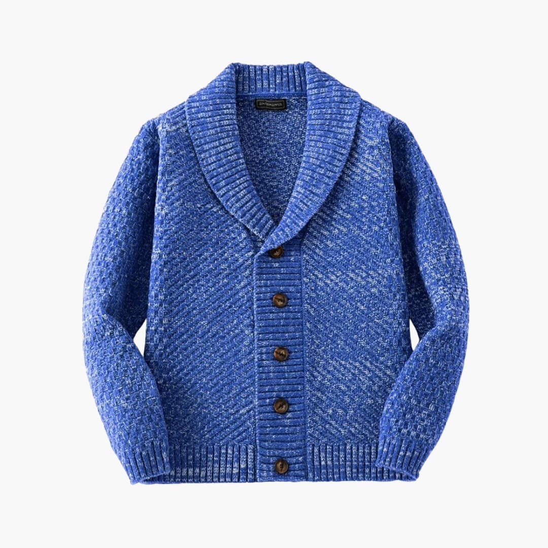 HerrenStrickjackemitSchalkragen_1.jpg Men's Cardigan with Shawl Collar - Image 1