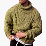 Men's Knitted Sweater with Turtleneck - Image 2