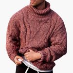 Men's Knitted Sweater with Turtleneck - Image 4