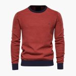 Men's Knit Sweater with Round Neck
