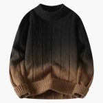 Men's Knit Sweater with Crew Neck and Gradient - Image 2
