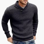 Men's Sweater with Shawl Collar - Image 2