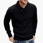 Men's Sweater with Shawl Collar - Image 4