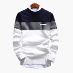 Men's Knitted Sweater with Stripes