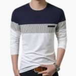 Men's Knitted Sweater with Stripes - Image 4