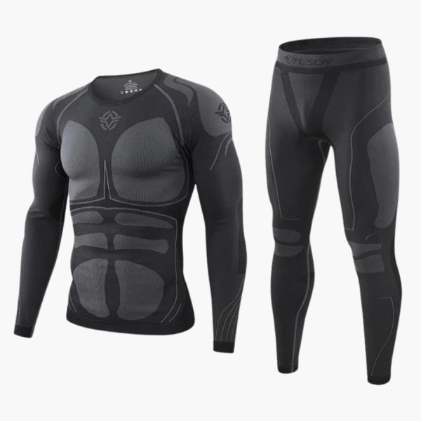 Men's Thermal Underwear Set with Long Sleeve Shirt and Pants