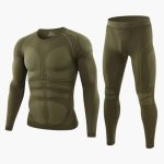 Men's Thermal Underwear Set with Long Sleeve Shirt and Pants - Image 2