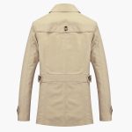 Men's Trench Coat with Button Closure and Pocket Details - Image 6