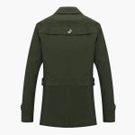 Men's Trench Coat with Button Closure and Pocket Details - Image 13