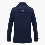 Men's Trench Coat with Button Closure and Pocket Details - Image 15