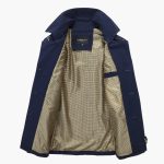 Men's Trench Coat with Button Closure and Pocket Details - Image 20