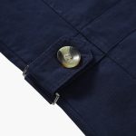 Men's Trench Coat with Button Closure and Pocket Details - Image 9