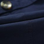 Men's Trench Coat with Button Closure and Pocket Details - Image 10