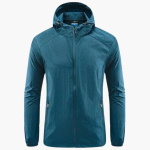 Men’s Hooded Jacket with Zipper and Pockets - Image 2