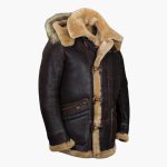 Men's Winter Jacket with Sheepskin Hood - Image 2
