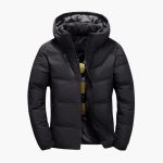 Men's Quilted Winter Jacket with Hood and Zipper - Image 2