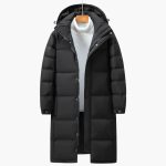 Men's Long Winter Parka with Hood - Image 2
