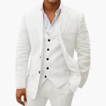 Men's Suit Set with Vest and Notched Lapel - Image 3