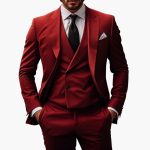 Three-Piece Men's Suit with Jacket and Vest - Image 5