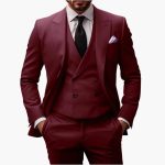 Three-Piece Men's Suit with Jacket and Vest - Image 4