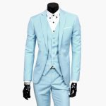 Men's Suit with Vest and Breathable Fabric for All Seasons - Image 5