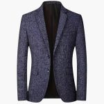 Men's Blazer with Notched Lapel and Button Closure - Image 3