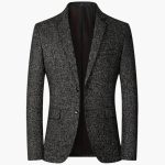Men's Blazer with Notched Lapel and Button Closure - Image 2
