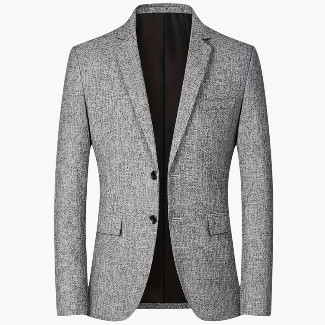 HerrenblazermitReverskragenundKnopfverschluss_3.jpg Men's Blazer with Notched Lapel and Button Closure - Image 1