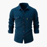 Men's Shirt with Pockets and Button Placket