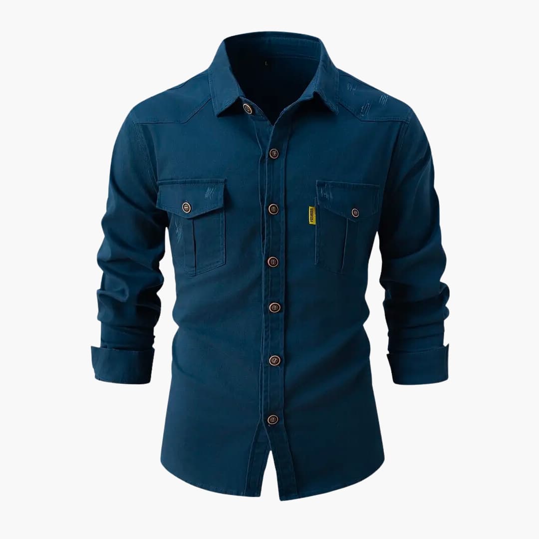 HerrenhemdmitBrusttaschenundKnopfleiste_1.jpg Men's Shirt with Pockets and Button Placket - Image 1