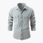 Men's Shirt with Pockets and Button Placket - Image 3