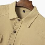 Men's Shirt with Button Placket and Chest Pockets - Image 3
