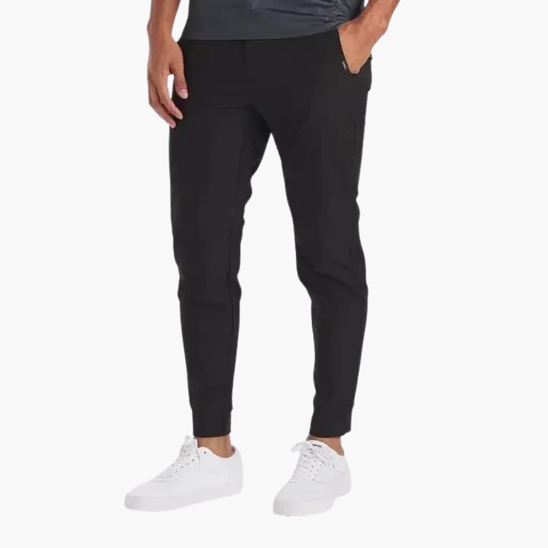 HerrenhosemitStretchbundundkonischzulaufendenBeinen_3.jpg Men's Pants with Stretch Waistband and Tapered Legs - Image 1