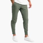 Men's Pants with Stretch Waistband and Tapered Legs - Image 4