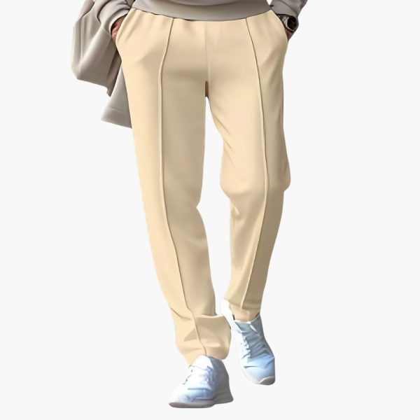 Men's pants with elastic waistband and side pockets