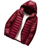 Men’s Quilted Jacket with Hood and Zipper - Image 4