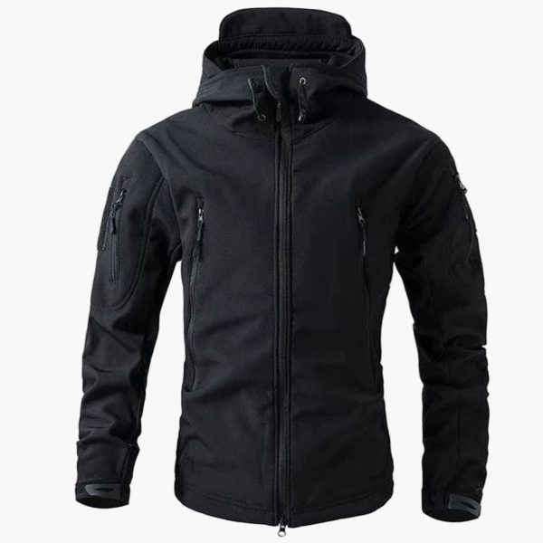 Men's Jacket with Zipper Pockets and Hood