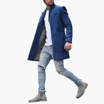 Men's Jacket with Notched Lapel and Button Closure in Front - Image 4