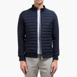 Men's Quilted Jacket with Stand-Up Collar and Zipper - Image 3