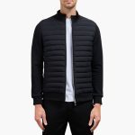Men's Quilted Jacket with Stand-Up Collar and Zipper - Image 4