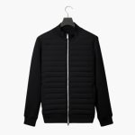 Men's Quilted Jacket with Stand-Up Collar and Zipper - Image 5